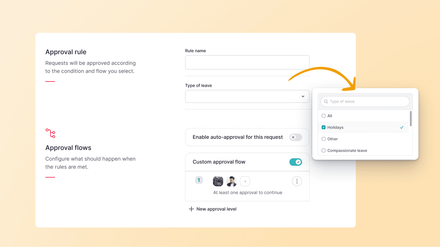 Smart time off approval rules