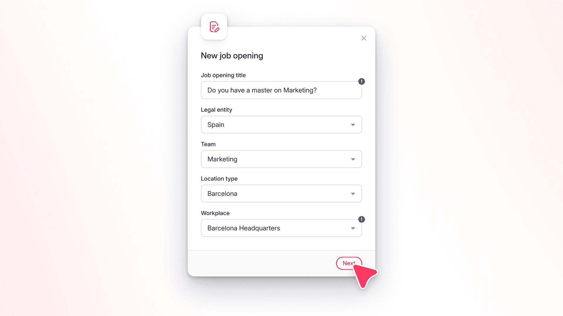 Save time with reusable job offer questions
