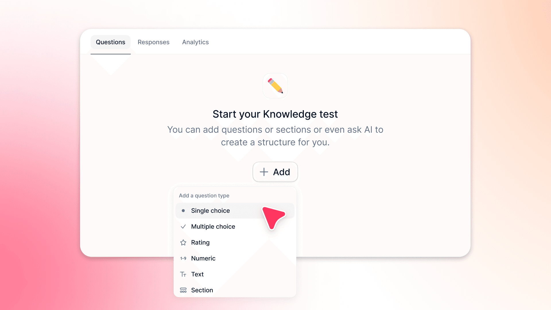 Assess progress with knowledge tests