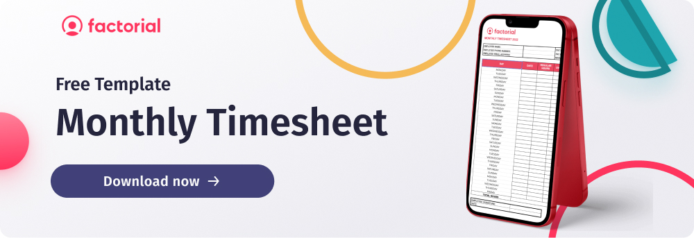 Free Monthly Timesheet Template