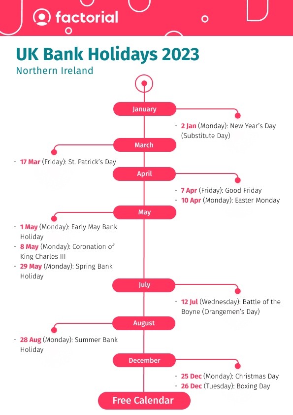 UK bank holidays calendar 2023