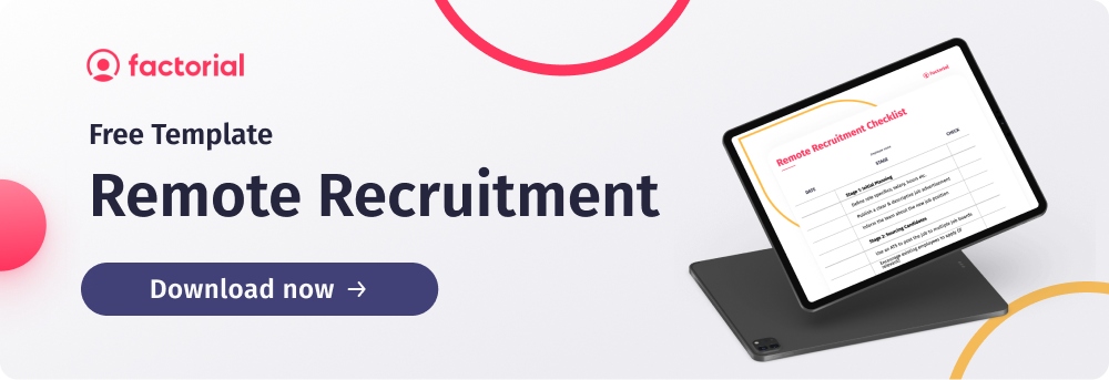 remote recruitment checklist freebie factorial