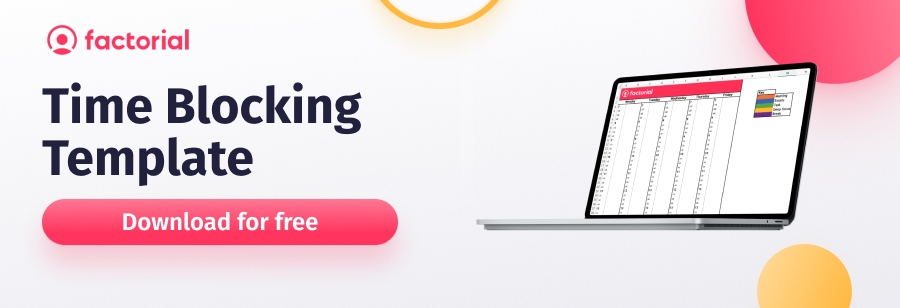 time blocking template time management tool
