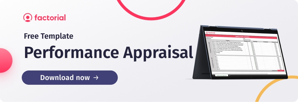 employee performance appraisal template factorial hris
