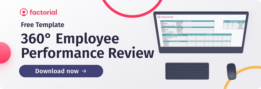 360 degree performance review template freebie