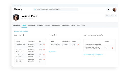 Personio payroll software