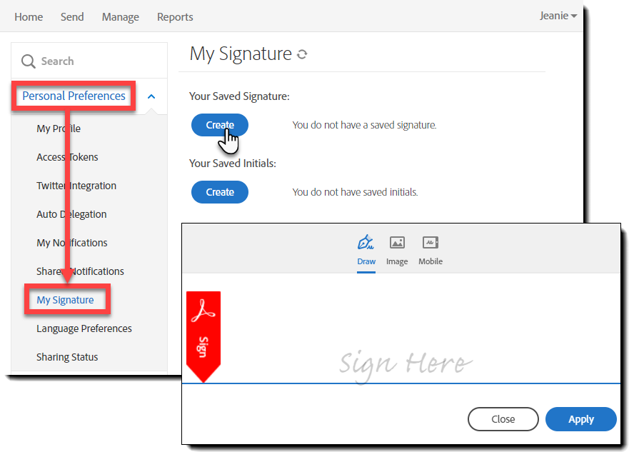 Adobe acrobat sign electronic signature