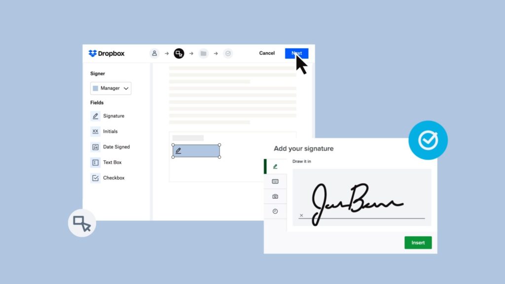 Dropbox sign electronic signature