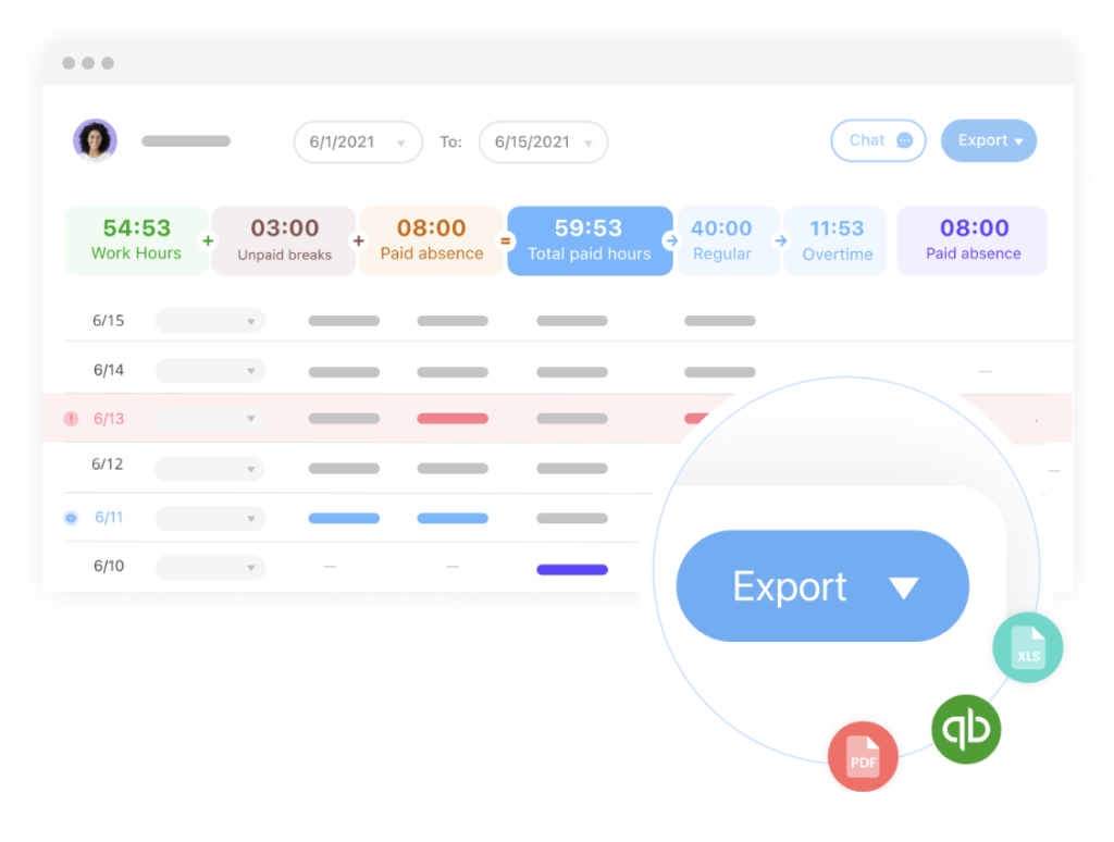 connect team time tracking