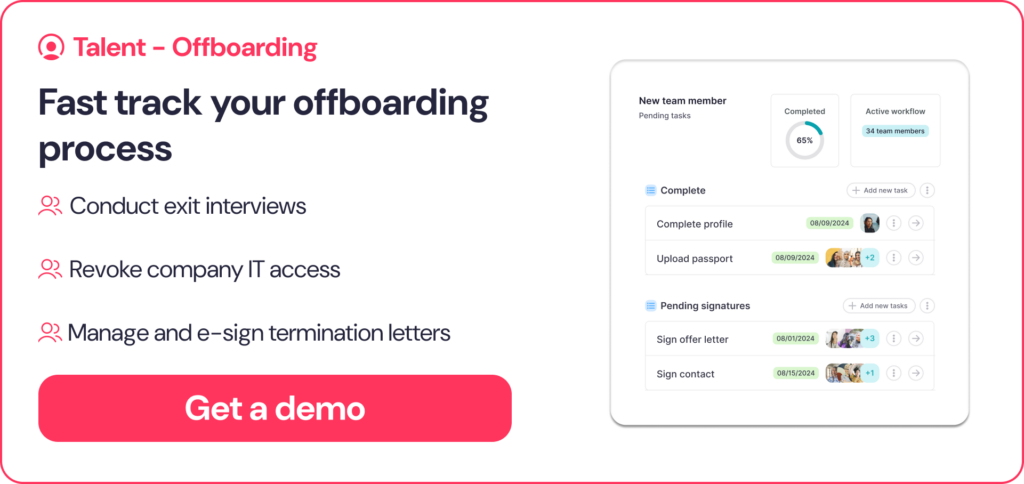 Offboarding your employees is easy with Factorial