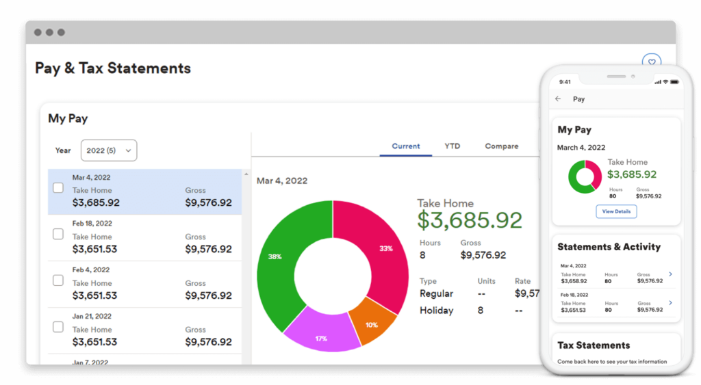 ADP’s software includes advanced payroll functions.