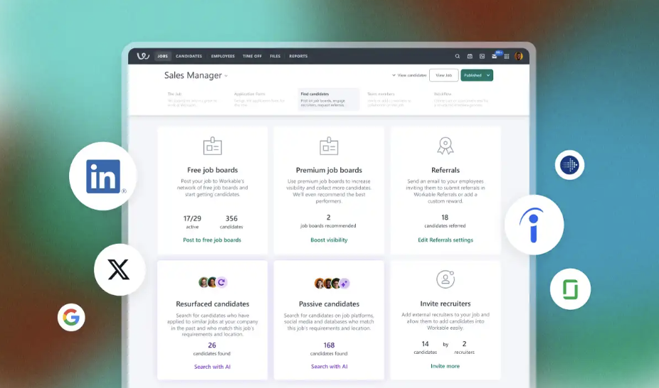 Workable is a popular choice for companies with an ongoing focus on recruitment.