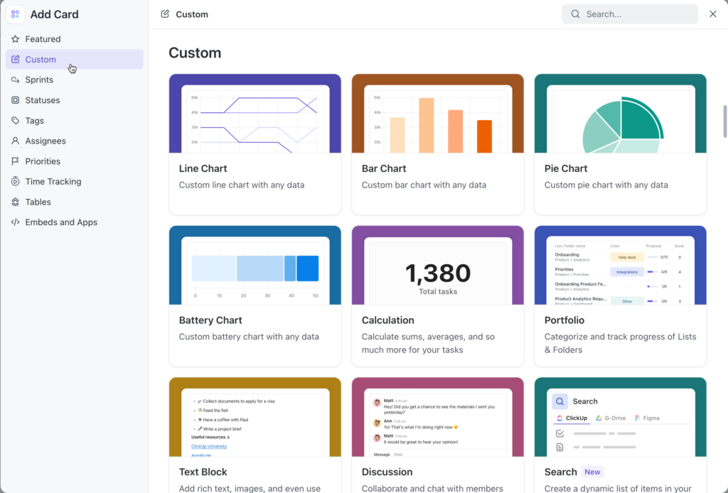 Construction software with clickup's dashboard