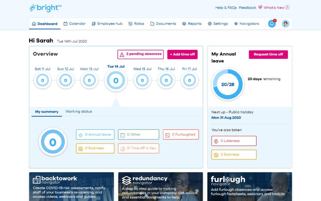 BrightHR is a good alternative to PeopleHR if health and safety are significant considerations for your business.