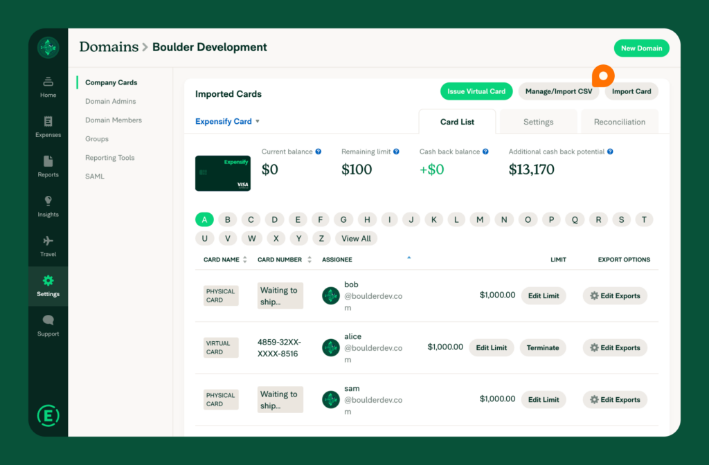Expensify is a good choice for digital expense management if travel costs are a significant element of your company’s expenses.