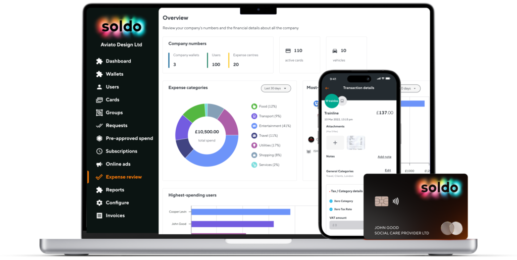 Soldo is a good Spendesk alternative if you're looking for a robust expenses platform that's quick and easy to deploy for a large team.