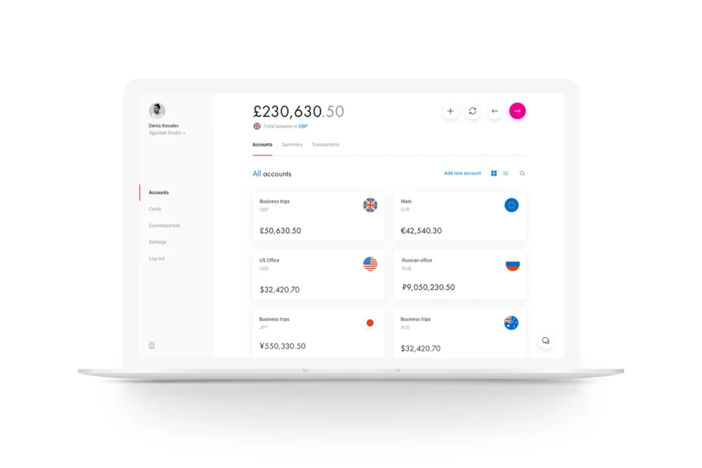 revolut dashboard