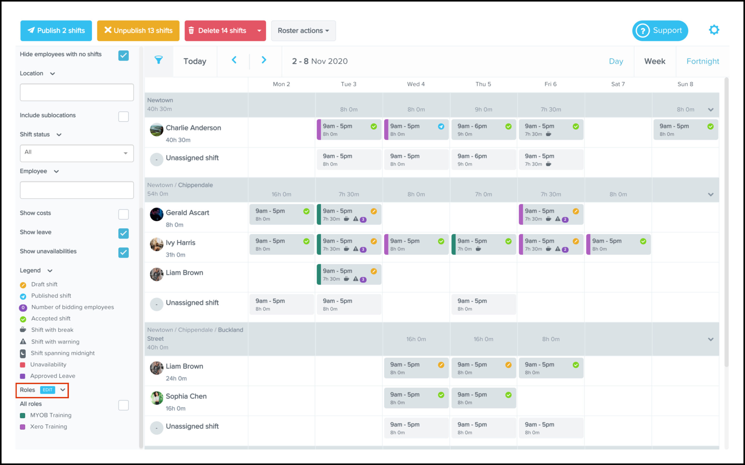 employment hero rota builder