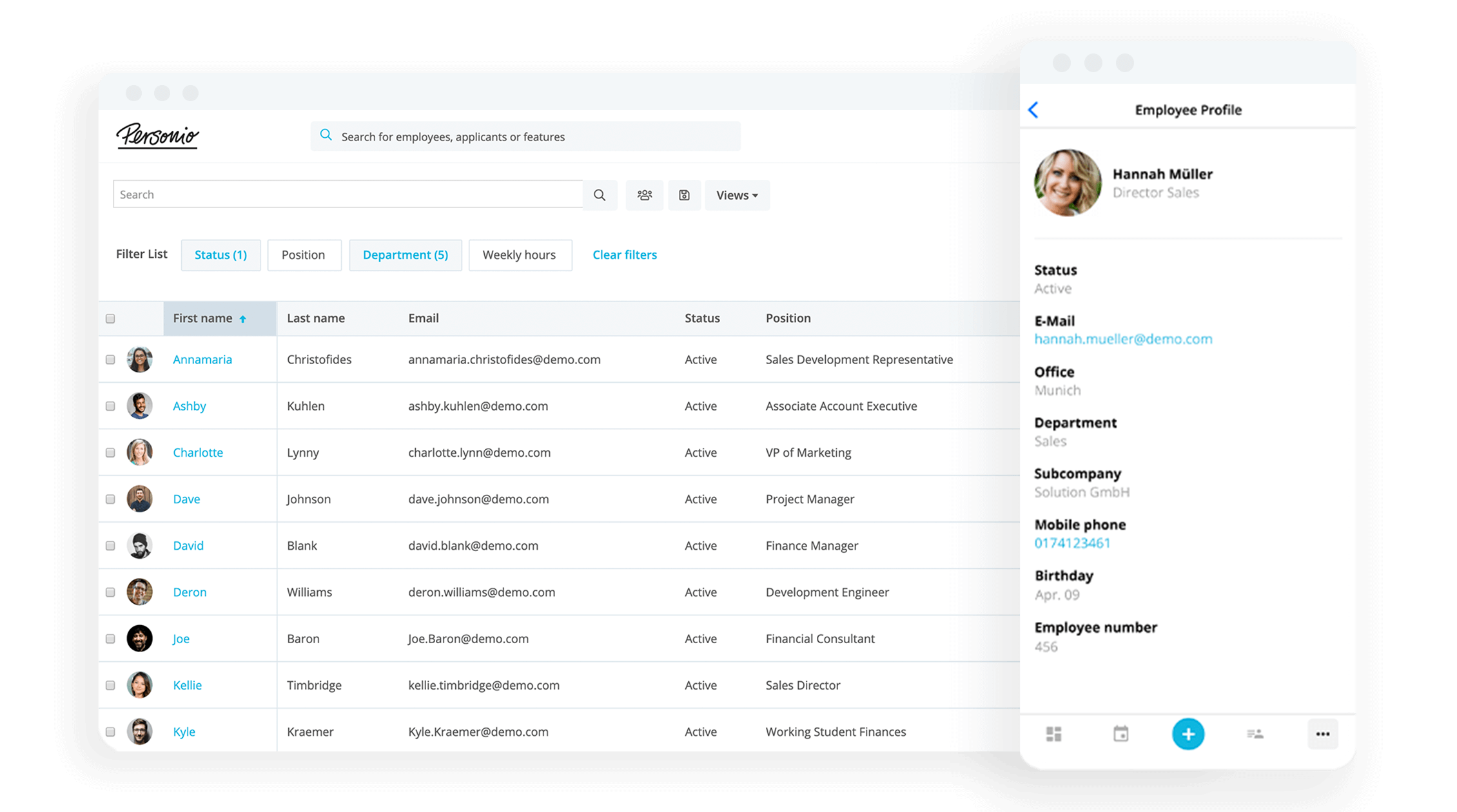 personio hr database software