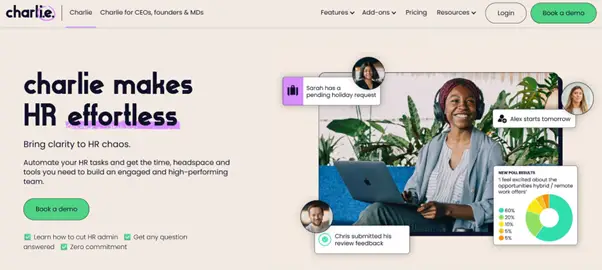 charliehr homepage screenshot