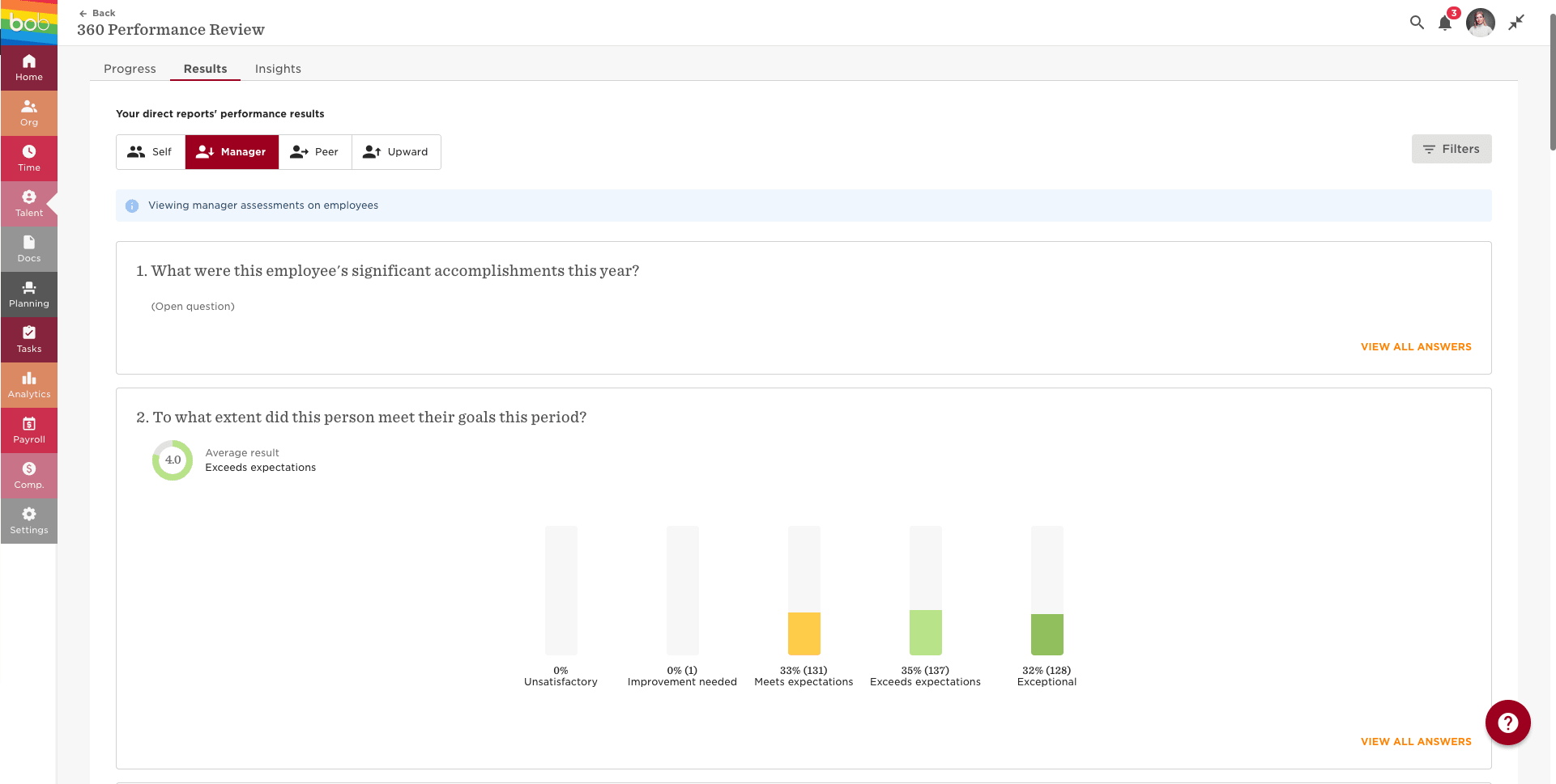 hibob performance competency