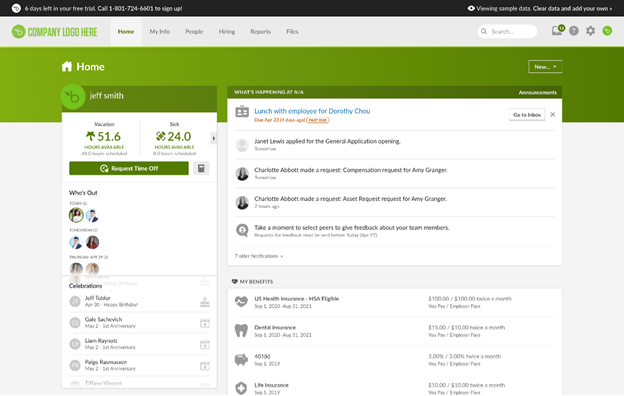 bamboo hr employee dashboard