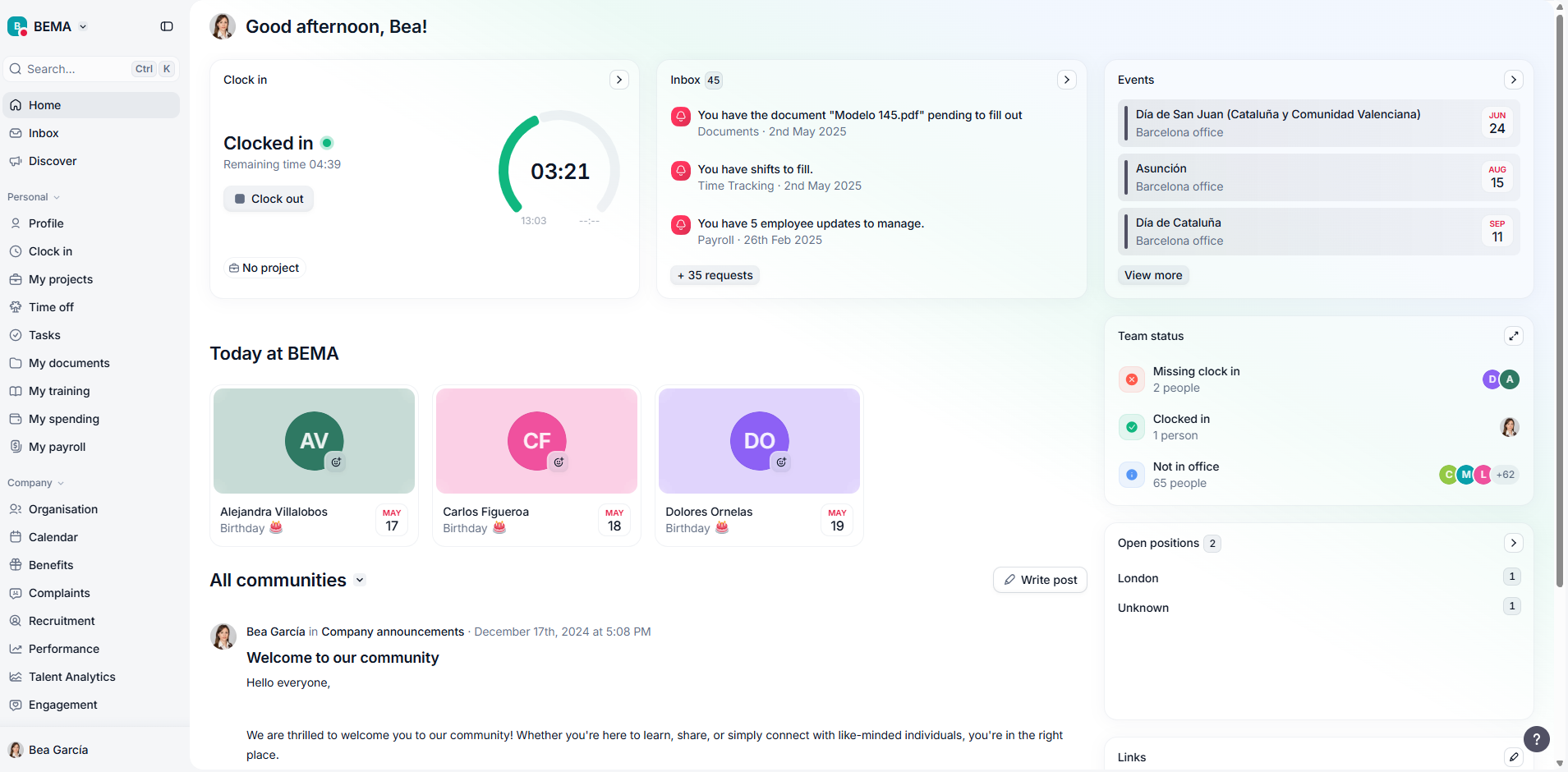 factorial employee experience software communities